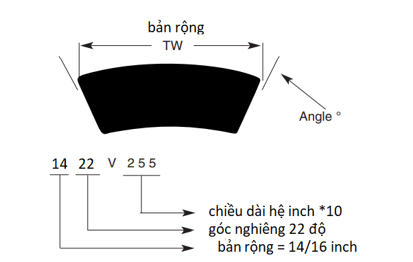 dây curoa biến tốc 1422v