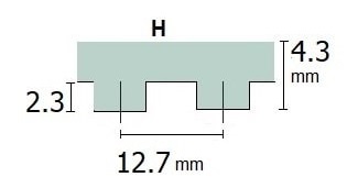 Thông số kích thước dây đai răng bản H